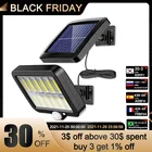 Светодиодный настенный светильник на солнечной батарее, водонепроницаемые лампы с пассивным ИК датчиком движения, 3 режима, уличный фонарь для дорожек, двора, сада, освещение для безопасности