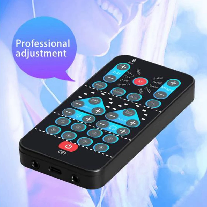 

External Bluetooth Sound Card with 5 Scene Modes, 8 Sound Effects,for Android Phones, iPhones, Speakers, Live Broadcast