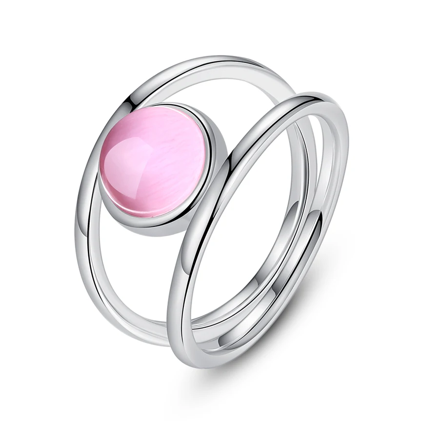 Женское кольцо с драгоценным камнем KALETINE цвет серебро изумруд листья розовый