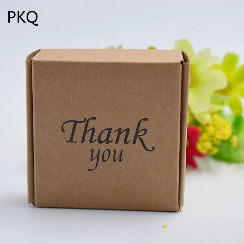 10 шт. мыло ручной работы в коробке коричневая крафт-бумага коробка спасибо