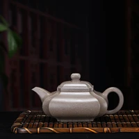 square angled purple clay teapot zisha teapot yixing handmade pot kung fu teaware purple clay drinkware for puer green black