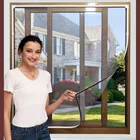 Окно для защиты от насекомых DIY магнитный экран для окон съемный моющийся мух москитная сетка Магнитная Настройка  для защиты от насекомых DIY магнитный экран для окон съемный моющийся