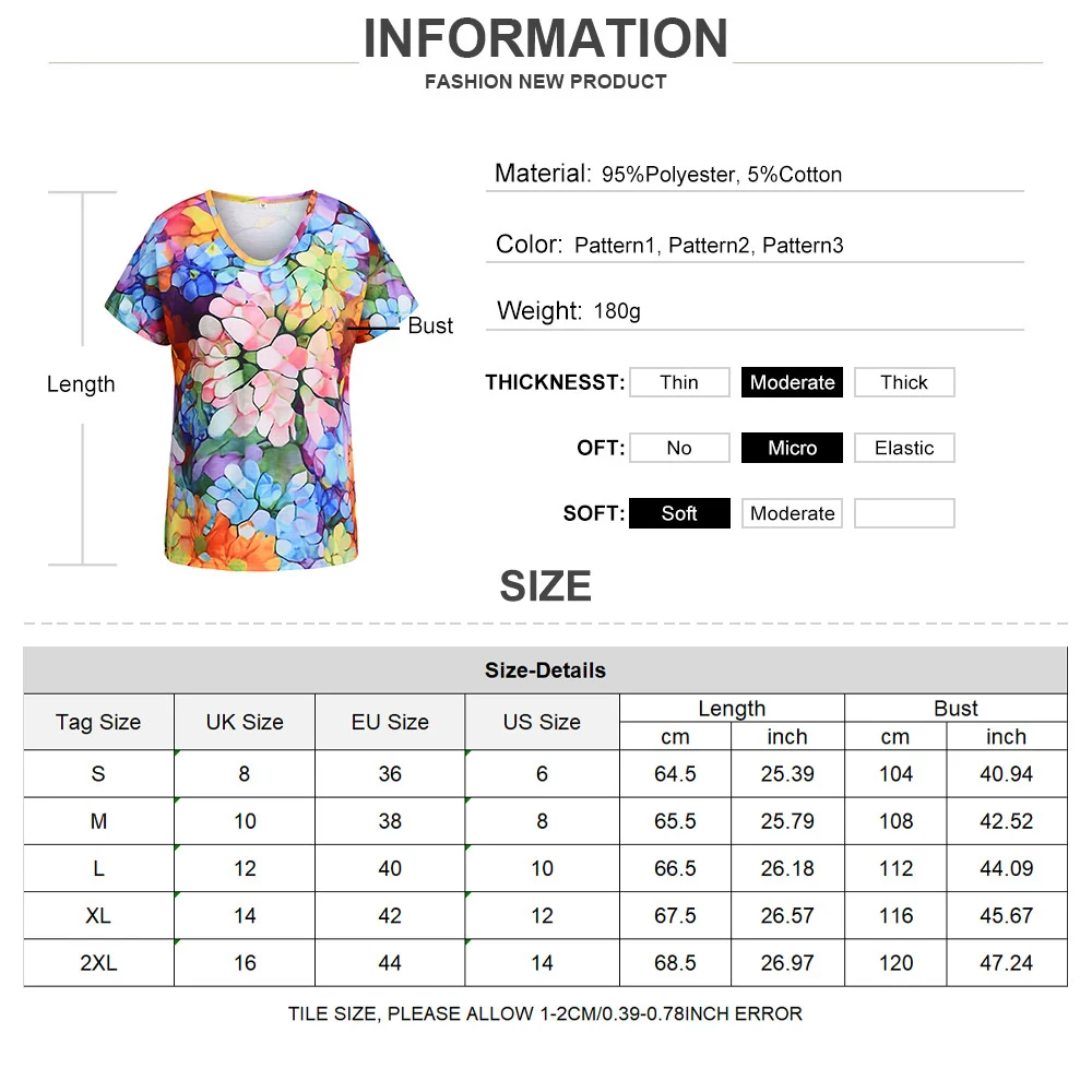 

Female Plus Size Floral Print T-shirt Summer Fashion V Neck Short Sleeve Tops Women Summer Casual Streetwear Loose Tee Shirt D30