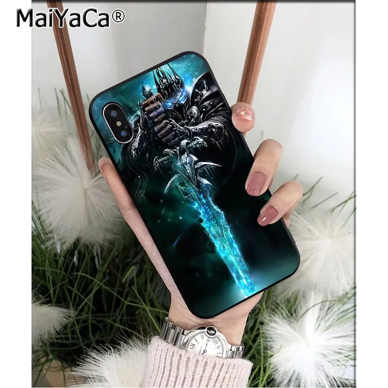 Мягкий чехол из ТПУ MaiYaCa World of Warcraft Arthas Sylvanas для iPhone 5 5Sx 6 7plus 8 8Plus X XS MAX
