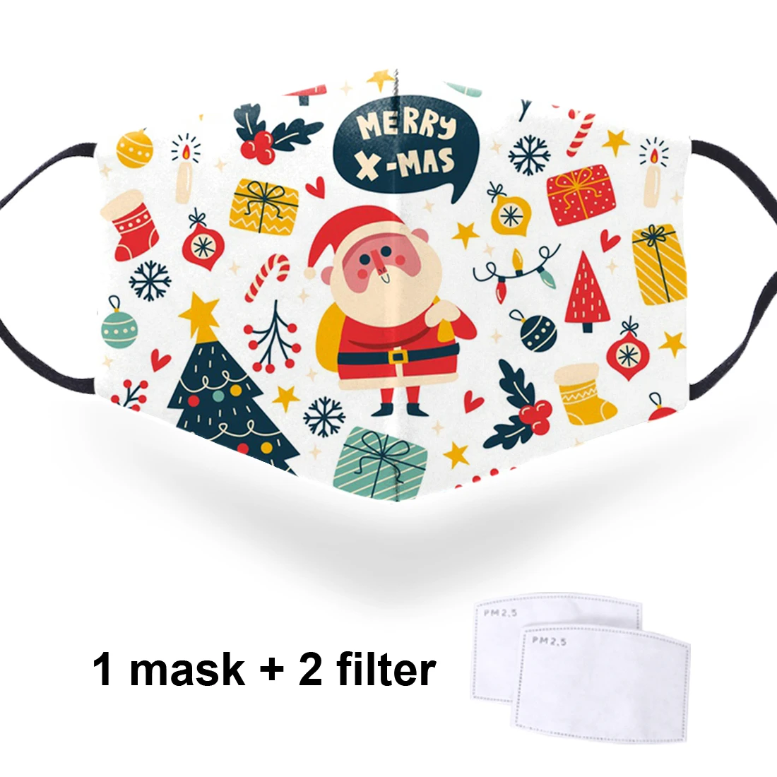 

Веселый Рождественский подарок 3D печать маска для рта Муфельная С 2 фильтрами Wshable мужские Регулируемые пылезащитные маски ветрозащитные м...