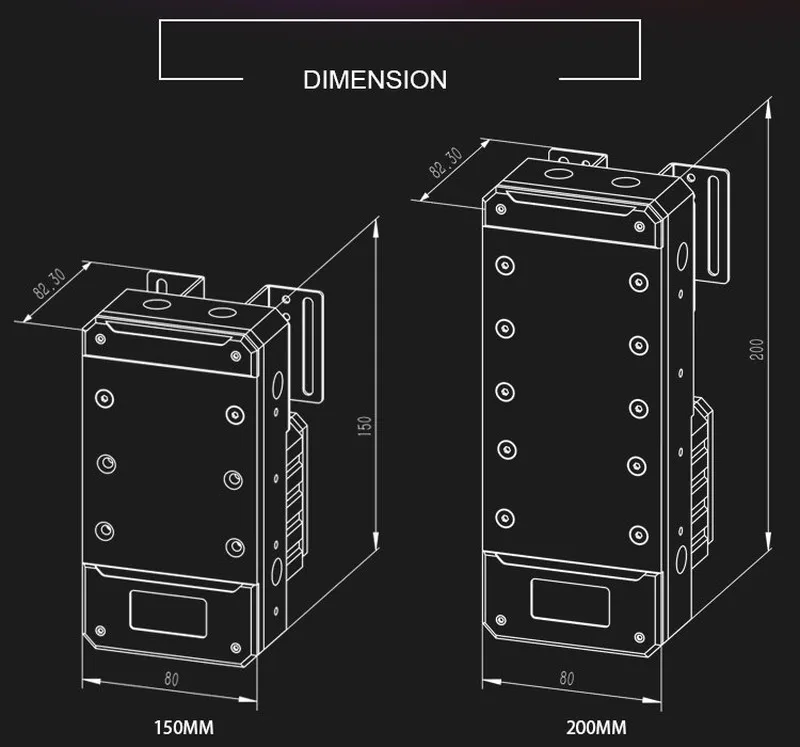 

Barrow FBD5BX-150/200, water cooling 18W Pump combo water tank,Integrated reservoir OLED temperature display 150/200mm
