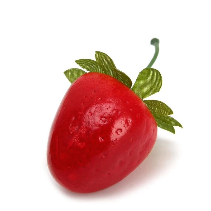 

2021 New New Model House Kitchen Party Decorative Fake Strawberry Artificial Fruit 10pcs