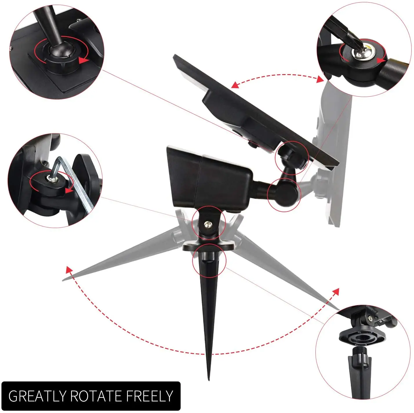 2 в 1 светодиодный солнечный пейзаж Точечный светильник s наземный Солнечный