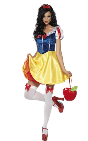 Сексуальный костюм Белоснежки для взрослых Пурим карнавальное костюмы на