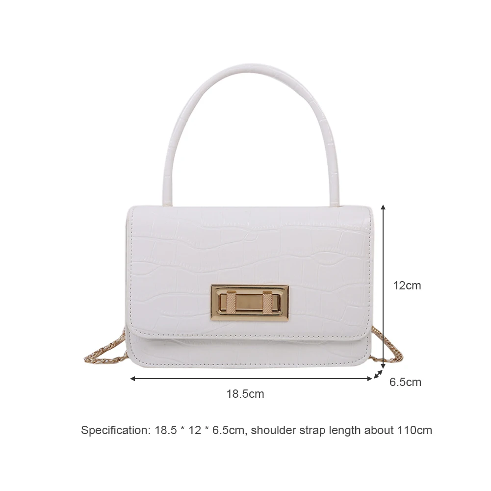 

Fashion Stone Pattern Women Crossbody Handbag Chain Portable Shoulder Bags