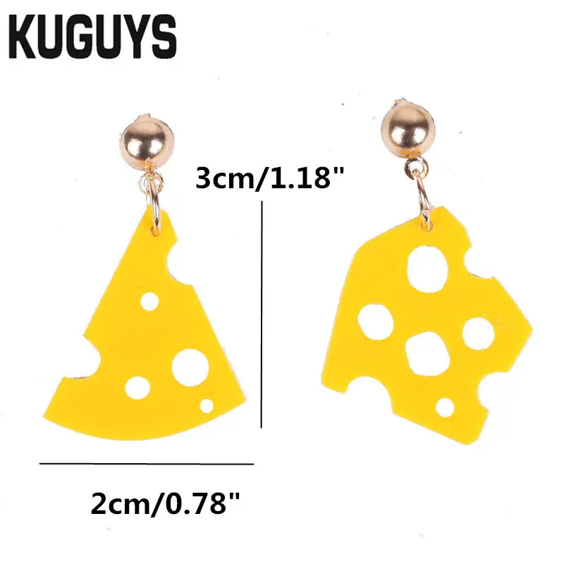 EARRING KUGUYS милые летние сережки-палочки для мороженого для женщин, блестящие акриловые длинные серьги-капли, модные ювелирные изделия, трендовые аксессуары - Окраска металла: EARRING