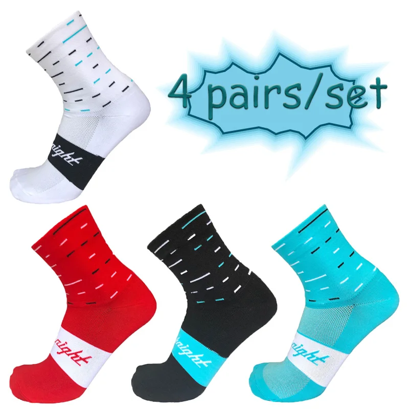 

4 Pairs/set Cycling Socks Sports Socks Men Women Outdoor Pro Competitions Road Bike Socks Breathable Calcetines Ciclismo