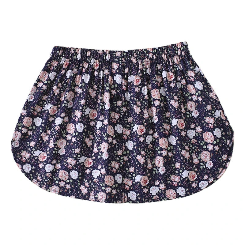 

Women Adjustable Layering Faux Top Lower Sweep Shirt Extender Mini Skirt Vintage Floral Print Decorative False Hem Slips