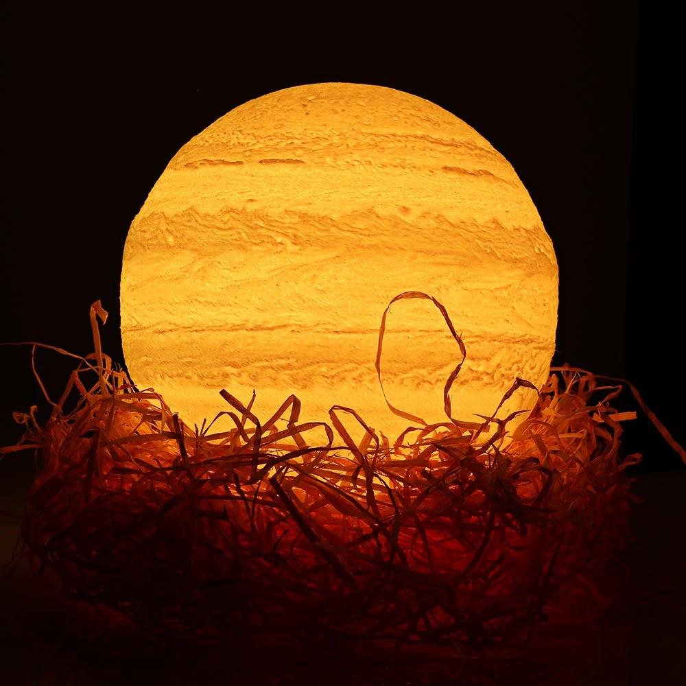 

3D Light Print Jupiter Lamp Table Lamp Colorful Moon Lamp Rechargeable Change Touch Usb Led Night Light Home Decor Creative Gift