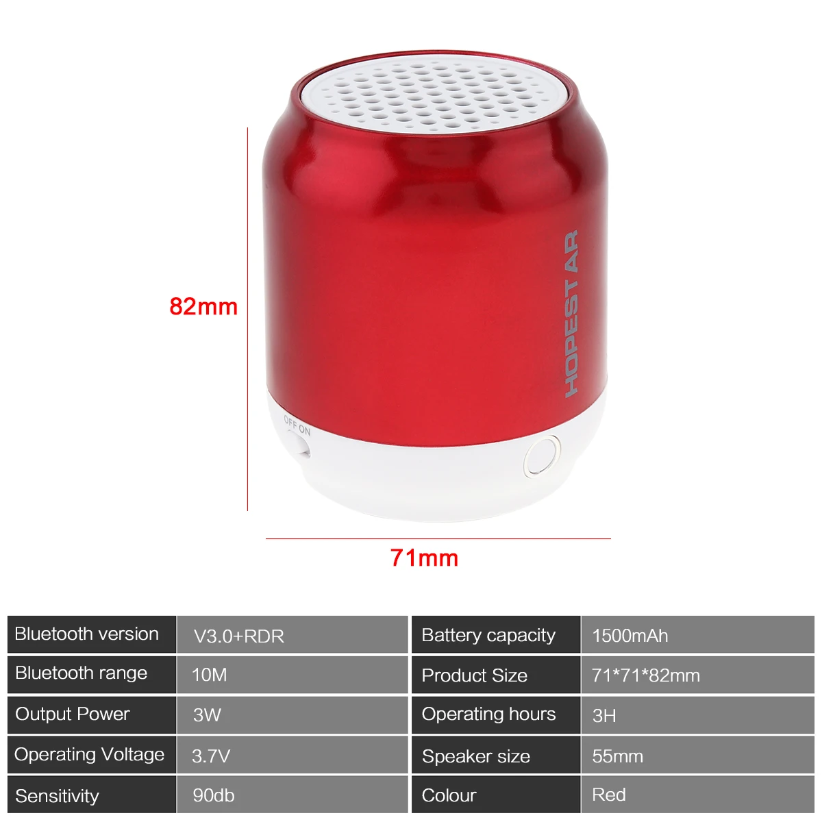 

Mini Portable Outdoor Subwoofer Bluetooth Speaker with FM / TF / AUX / USB / Speaker Phone Function for Home/Outdoor Activities