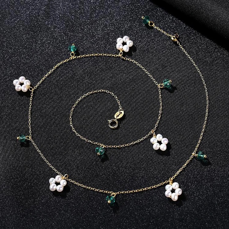 Ожерелье из серебра 925 пробы с натуральным жемчугом|necklace with|natural pearl necklacefashion necklace |