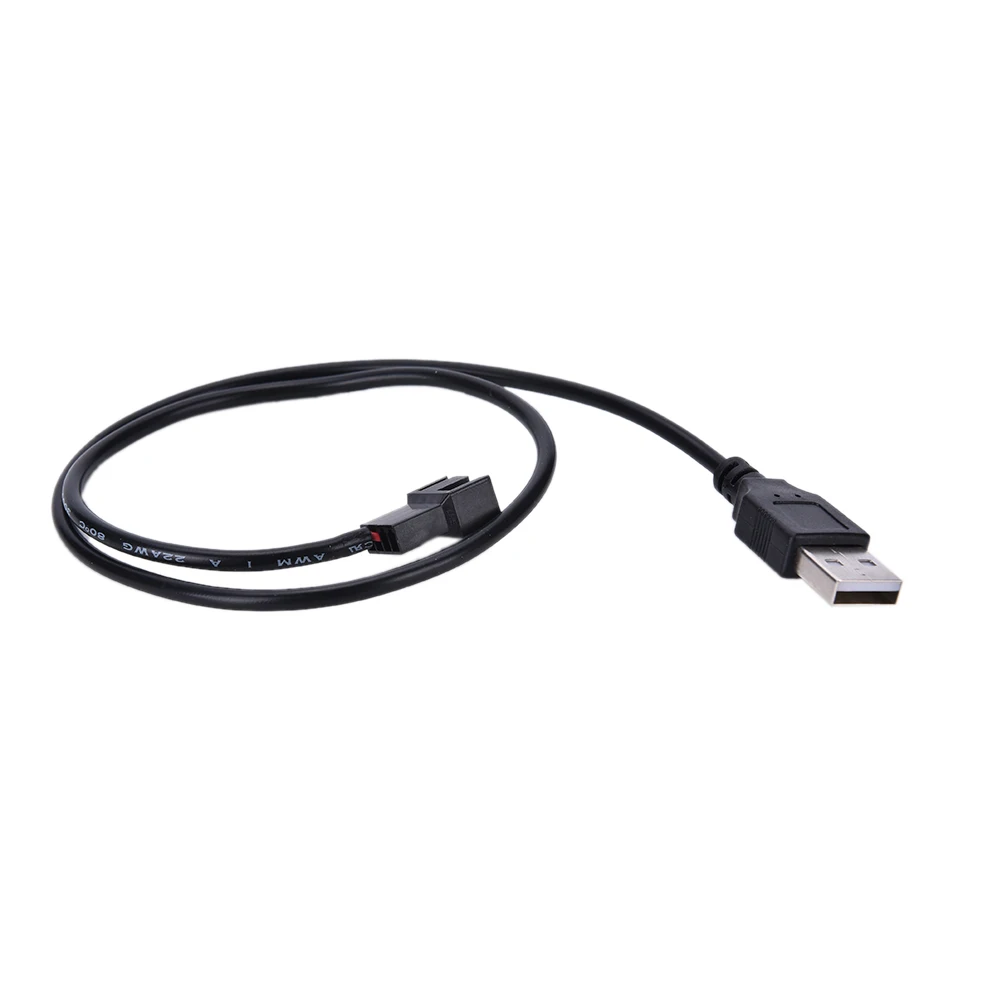 WH038 Connect 3pin or 4pin fan to USB Adapter Cables 3/4 Pin Computer PC Fan Power Cable Connector |