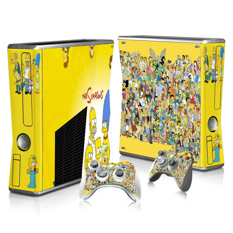 С рисунком героев из мультфильма для xbox 360 slim стикер XBOX Виниловая наклейка Xbox360