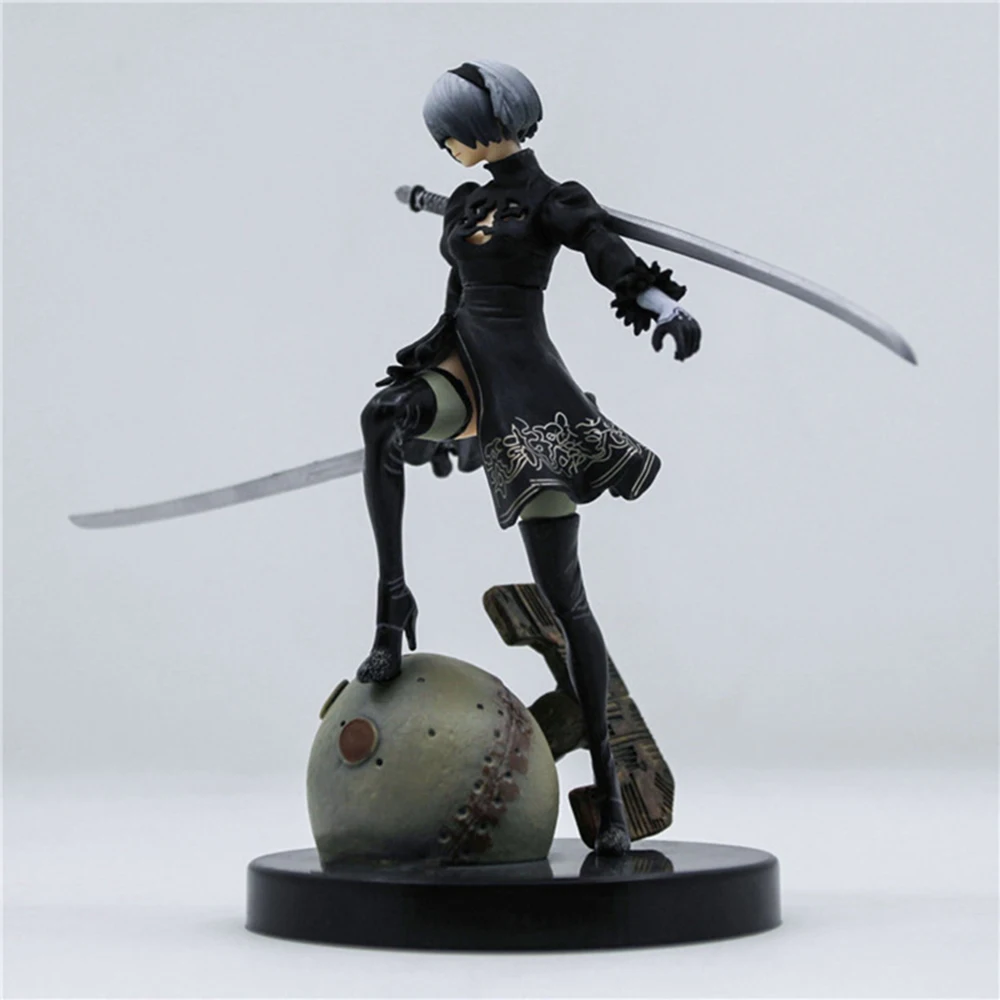 15 см PS4 игра NieR Automata YoRHa NO.2 Тип B Мультфильм Аниме фигурки с двумя мечами модели