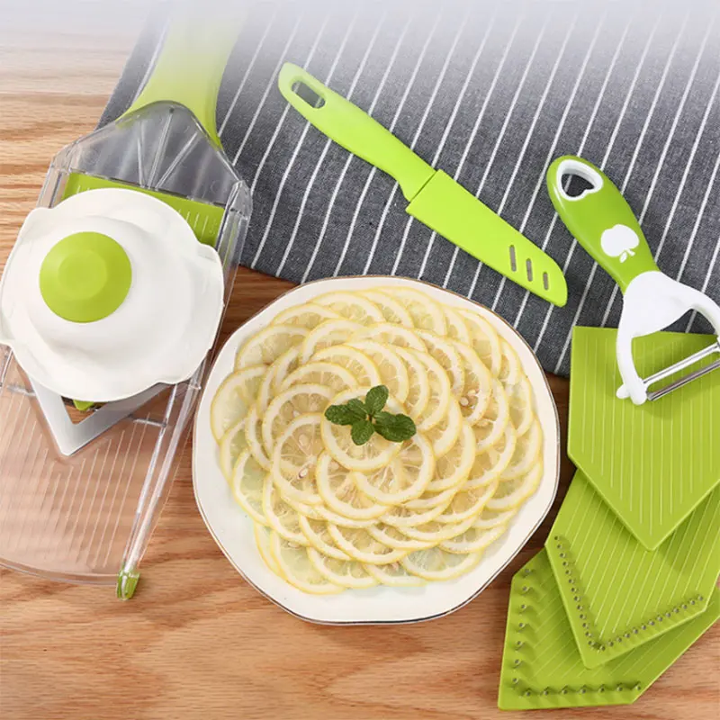 Многофункциональный овощерезка Mandoline Slicer ручная Картофелечистка терка для