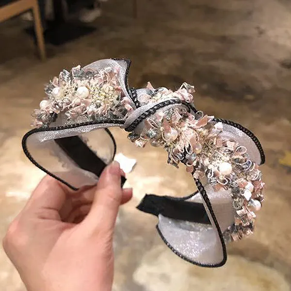 Новая модная искусственная Жемчужная Повязка на голову ручной работы повязка