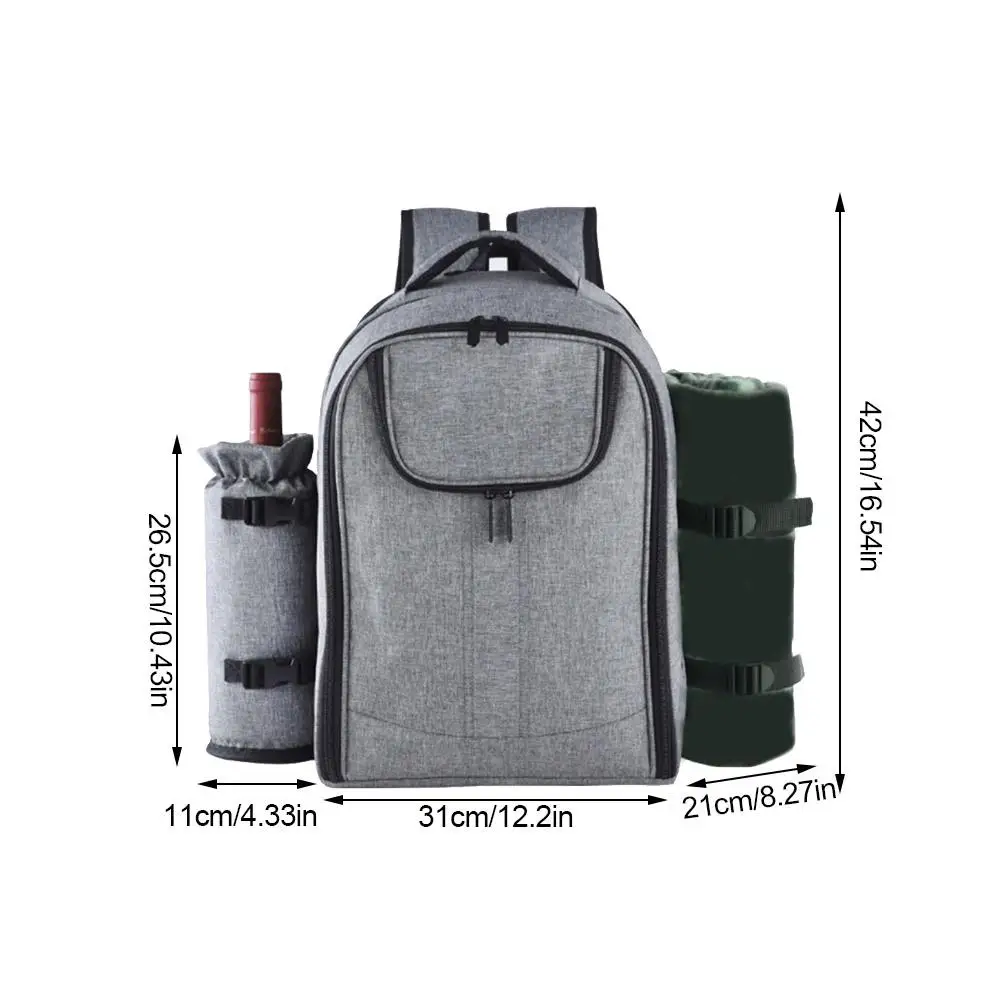 

Multifunctional Tableware Bag Portable High Thermal Insulation Four-person Large-capacity Integrated Picnic Backpack