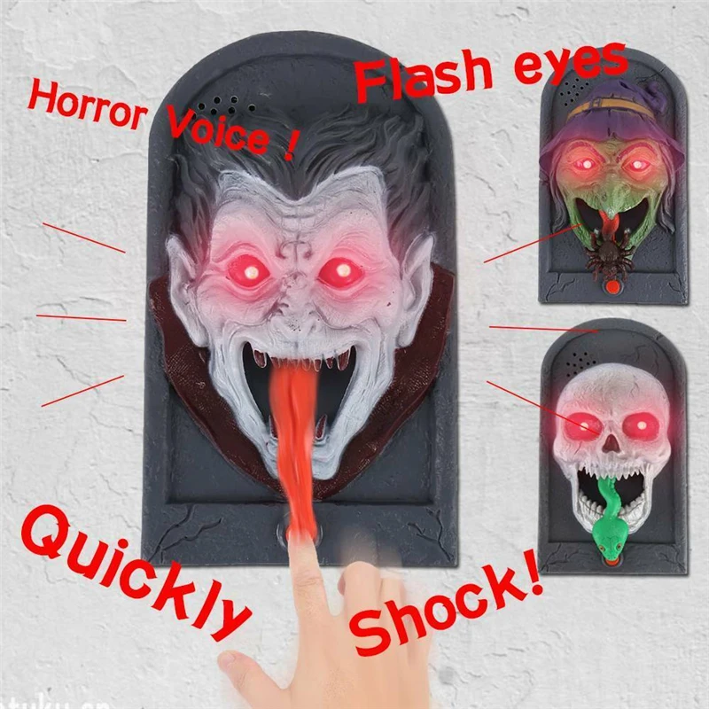 Анимированные злой ведьмы дверной звонок глаз светильник звук Хэллоуин Опора