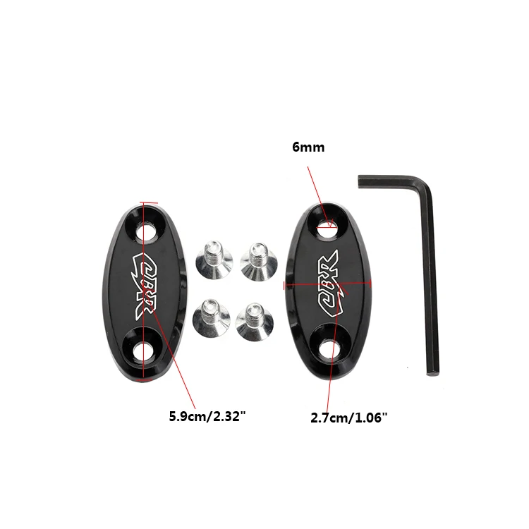 2 шт. зеркальный блок для мотоцикла с крышкой зеркальные базовые пластины крышка