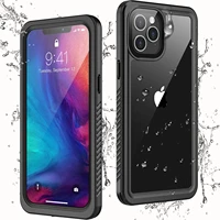for iphone 12 pro max waterproof case clear sound quality built in screen protector support wireless charger phone case 6 7inch