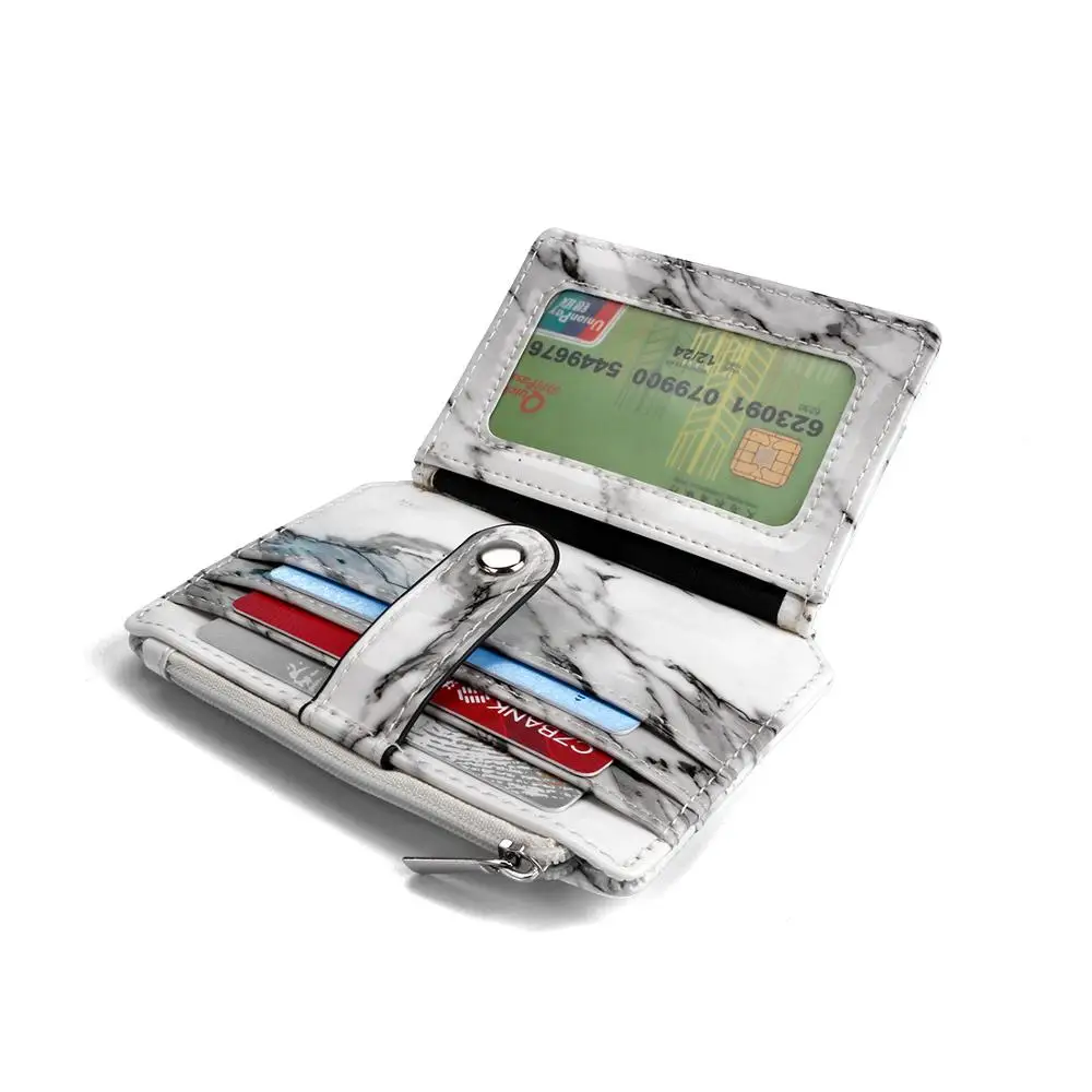 Ультратонкий мраморный крокодиловый держатель для кредитных карт LILY QUEEN мужчин и