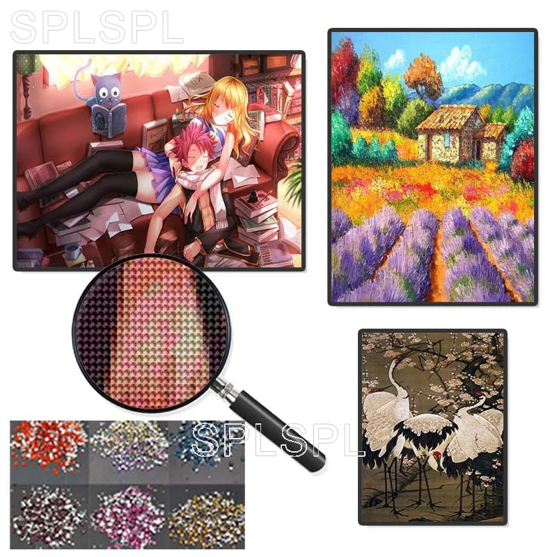 

Diamond Painting Anime Naz Lucy Square Diamond Round Diamond Decoration Customizable Wall Art Decoration for Living Room