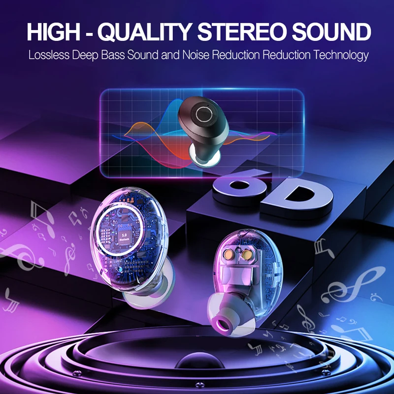 WK V6 наушники вкладыши TWS с 5 0 Bluetooth беспроводные 3D стерео Hi Fi беспроводной