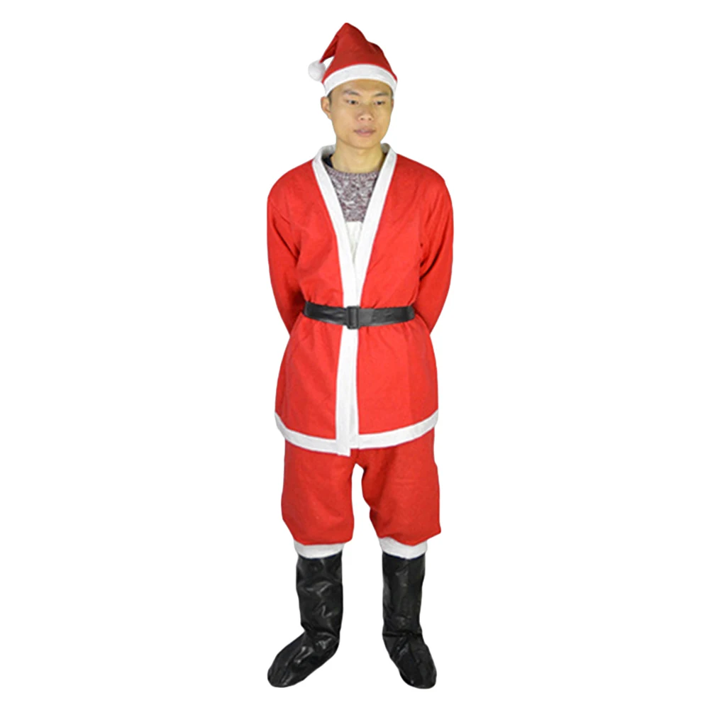 Рождественский удобный унисекс костюм Санта Клауса мягкая Рождественская
