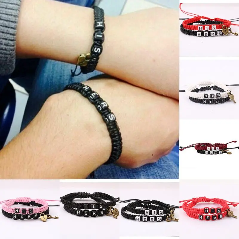 

Popular Couples Bracelet Jewelry Boyfriend UK His and Hers Matching Lovers Girlfriend