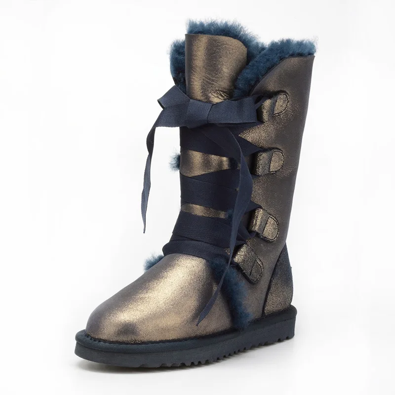 

Женские зимние сапоги из натуральной овечьей шкуры, на натуральном меху, 100% шерсть