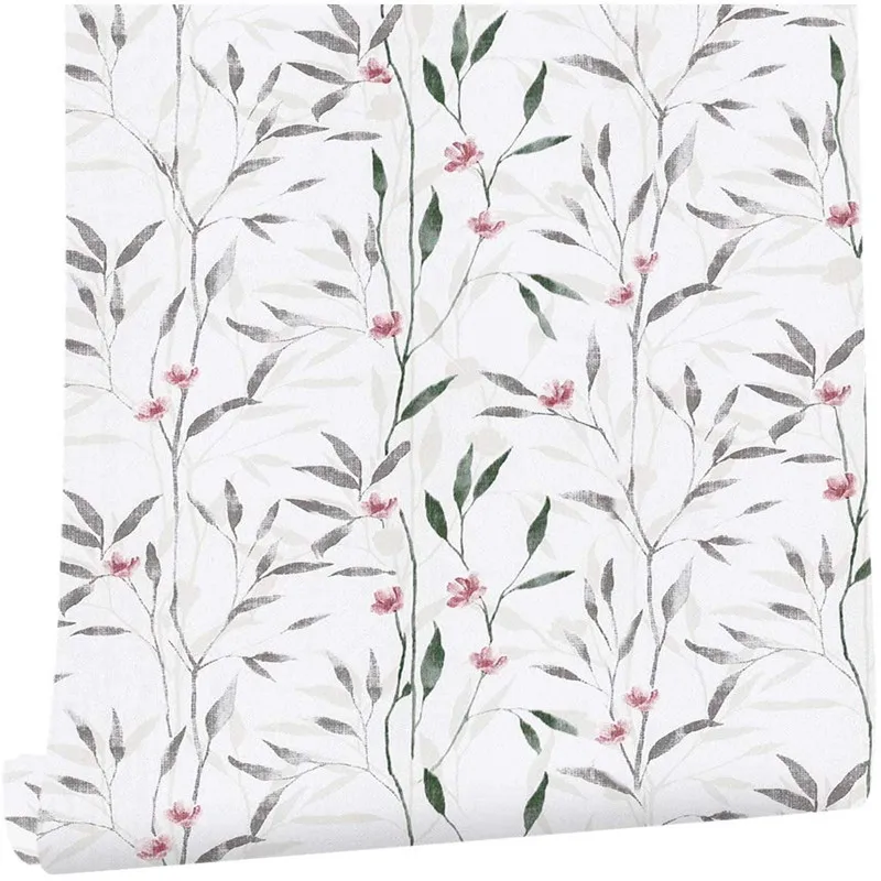 

Vinyl Self-adhesive Wallpaper Flower Mural Wall Sticker Bathroom Home Decoration Film DIY Cabinet Door Lining Renovation Volume