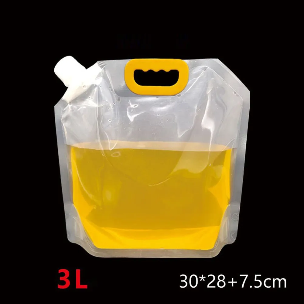 

1.5/2.5/5L Stand-Up Plastic Drink Packaging Bag Pouch Beer Beverage Container With Rotating Nozzle Portable Handle Design