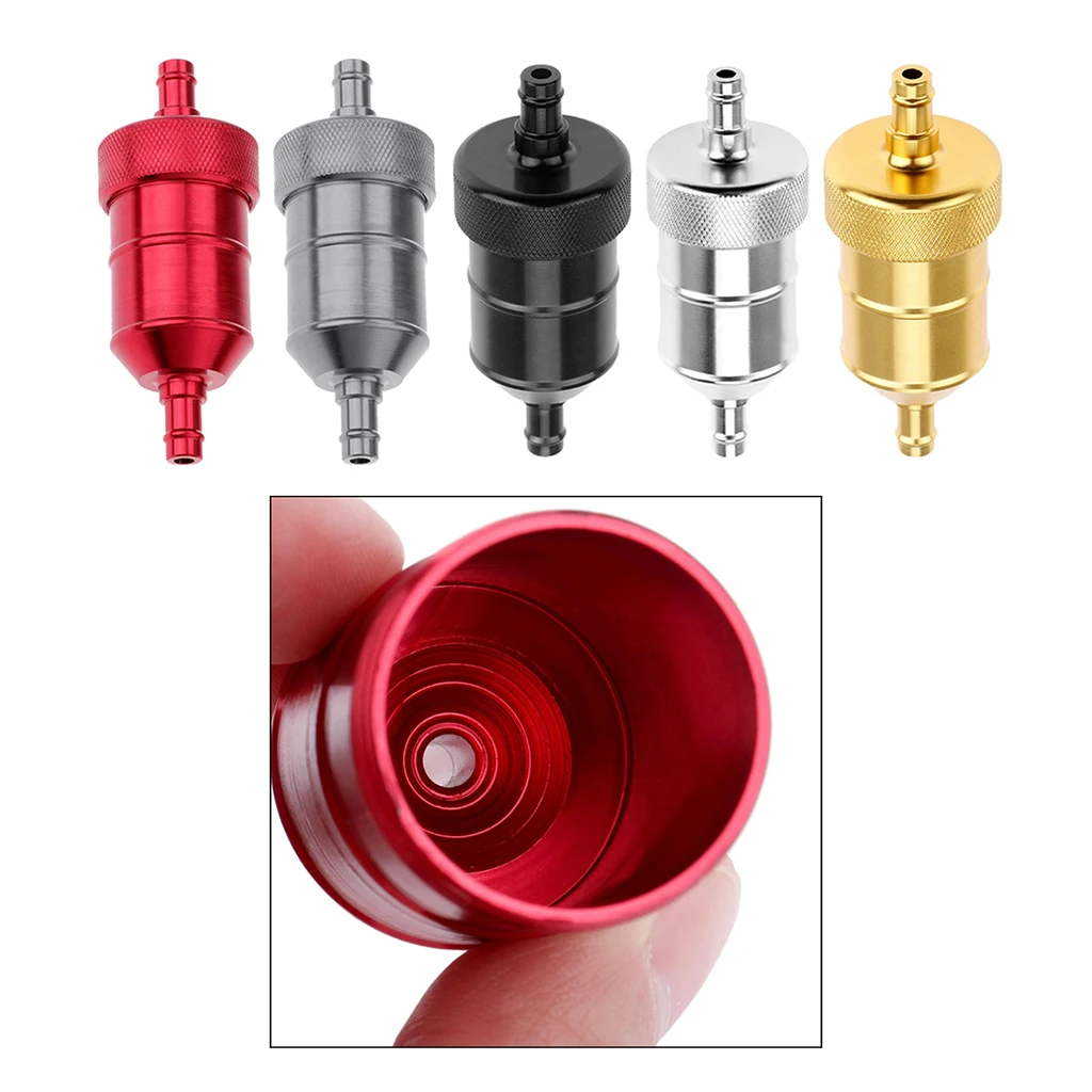 

8mm Petrol Gas Fuel Filter Cleaner for Motorcycle Pit Dirt Bike ATV Gray