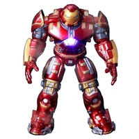 marvel the avengers 3 models iron man hulkbuster armor joints movable dolls mark with led light pvc action figure collection toy