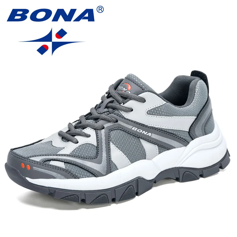 

BONA 2021 New Designers Classics Sneakers Breathable Men Casual Running Shoes Man Jogging Walking Trainning Footwear Mansculino
