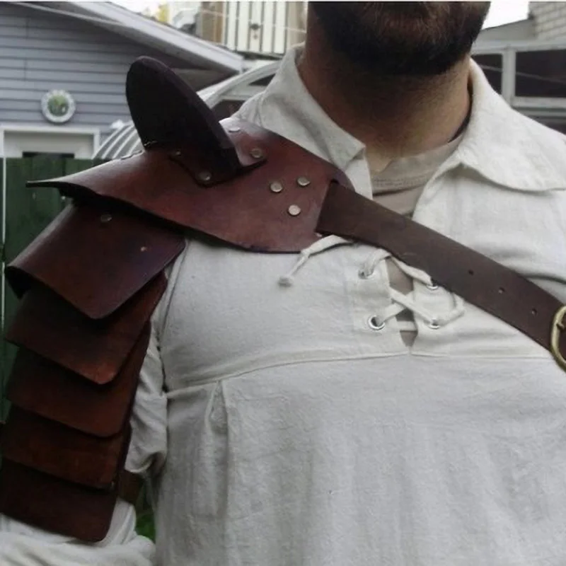 Римский гладиатор в стиле стимпанк спартанская кожаная Броня на одно плечо