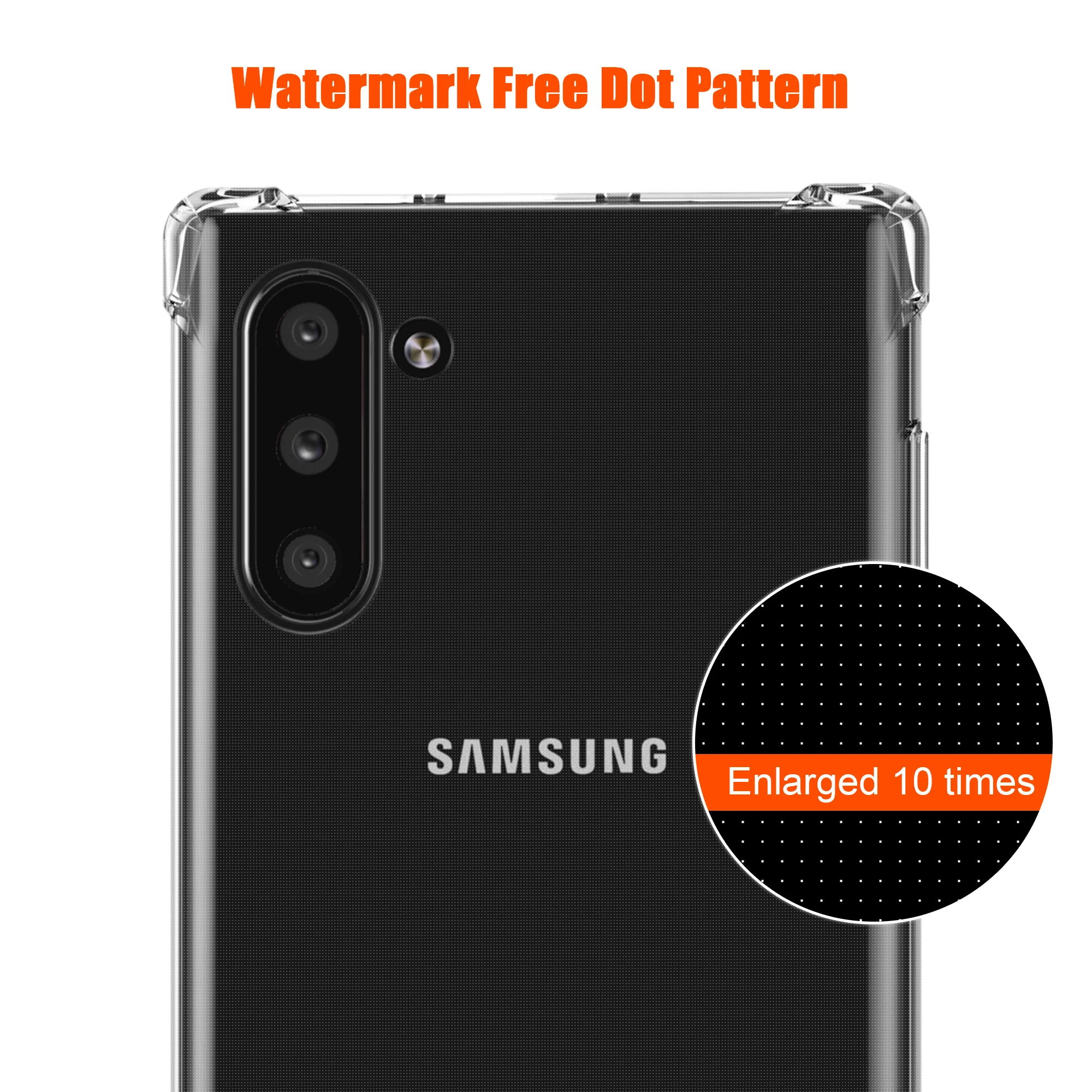 Shock Proof Crystal Soft TPU Phone Case for Samsung Galaxy Note 10 proof |
