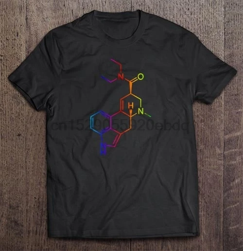 Мужская футболка с изображением молекул LSD женская и футболка|Мужские футболки| |