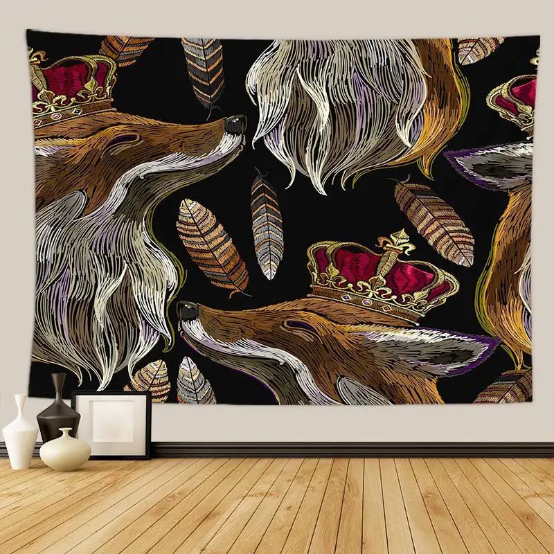 Панк пистолет гобелен розовая Цветочная стена навесной домашний Декор настенный