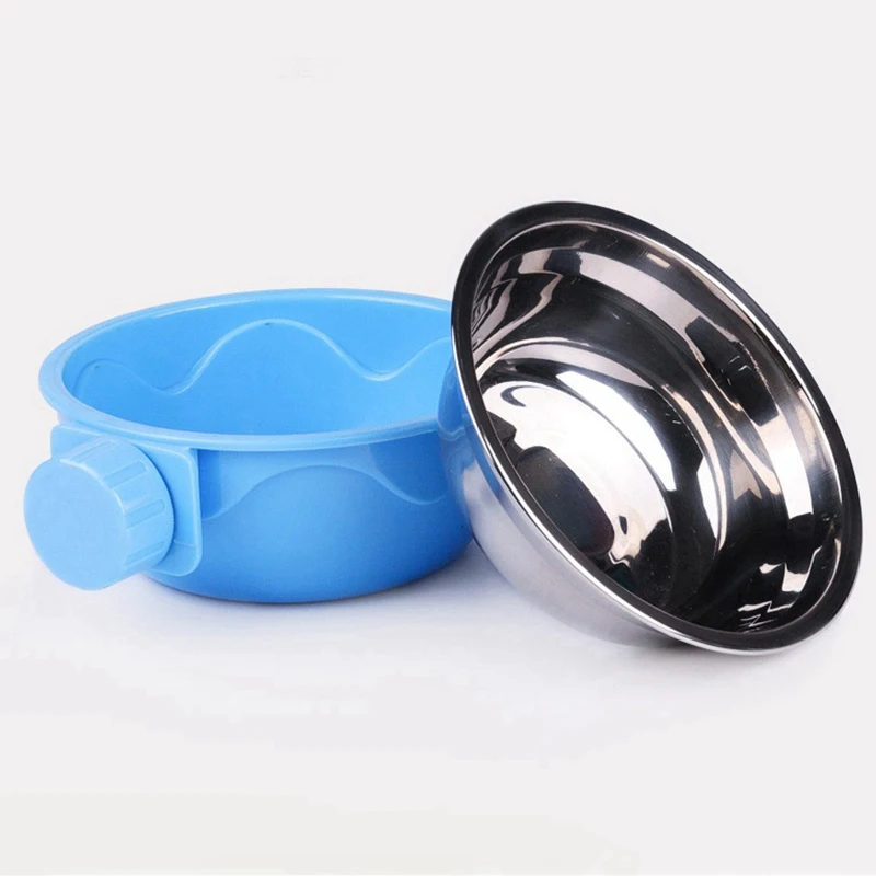 Домашний животный висячий кормушки Нержавеющая сталь подачи для домашних