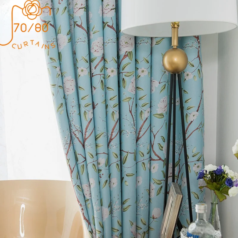 

Nordic Light Luxury Children's Room Printed Blackout Curtains for Living Room and Bedroom Customized Products