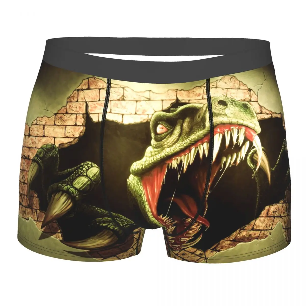 

Mens Boxer Briefs Underwear 3D Dinosaur Printed Adult Boys Trunks Underpants