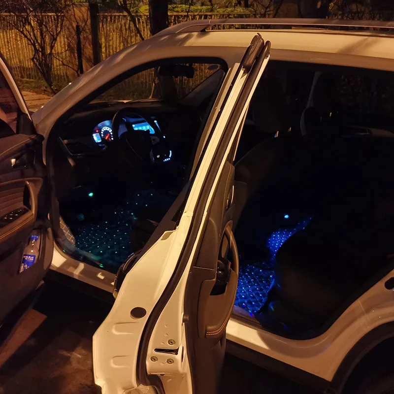 4 шт. Новинка Стайлинг автомобиля светодиодная ножная Звездная лампа с USB