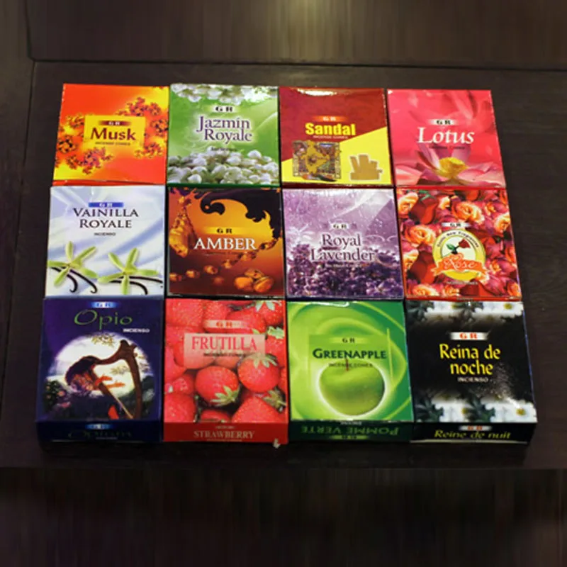 Т 17 видов Индийские благовония конусы натуральное сандаловое дерево Лаванда