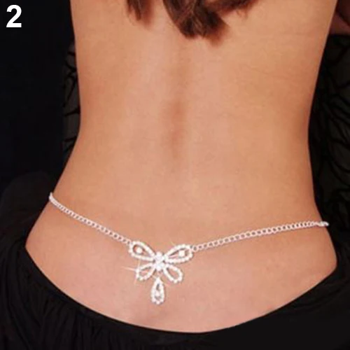 Женская сексуальная цепочка на талию стразы бабочки танец живота бижутерия |